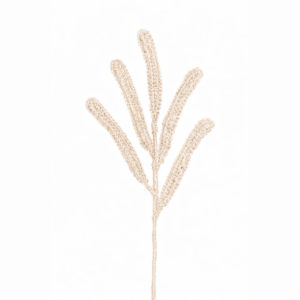 Follaje tejido alargado blanco