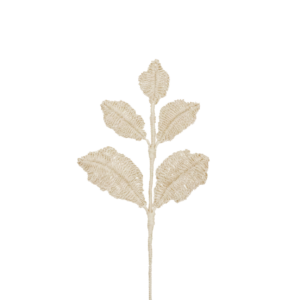 Follaje tejido grande blanco